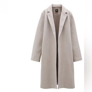 ❌SOLD❌ ZARA SOFT COAT WITH LAPEL COLLAR AND LONG SLEEVES | USED | SIZE S